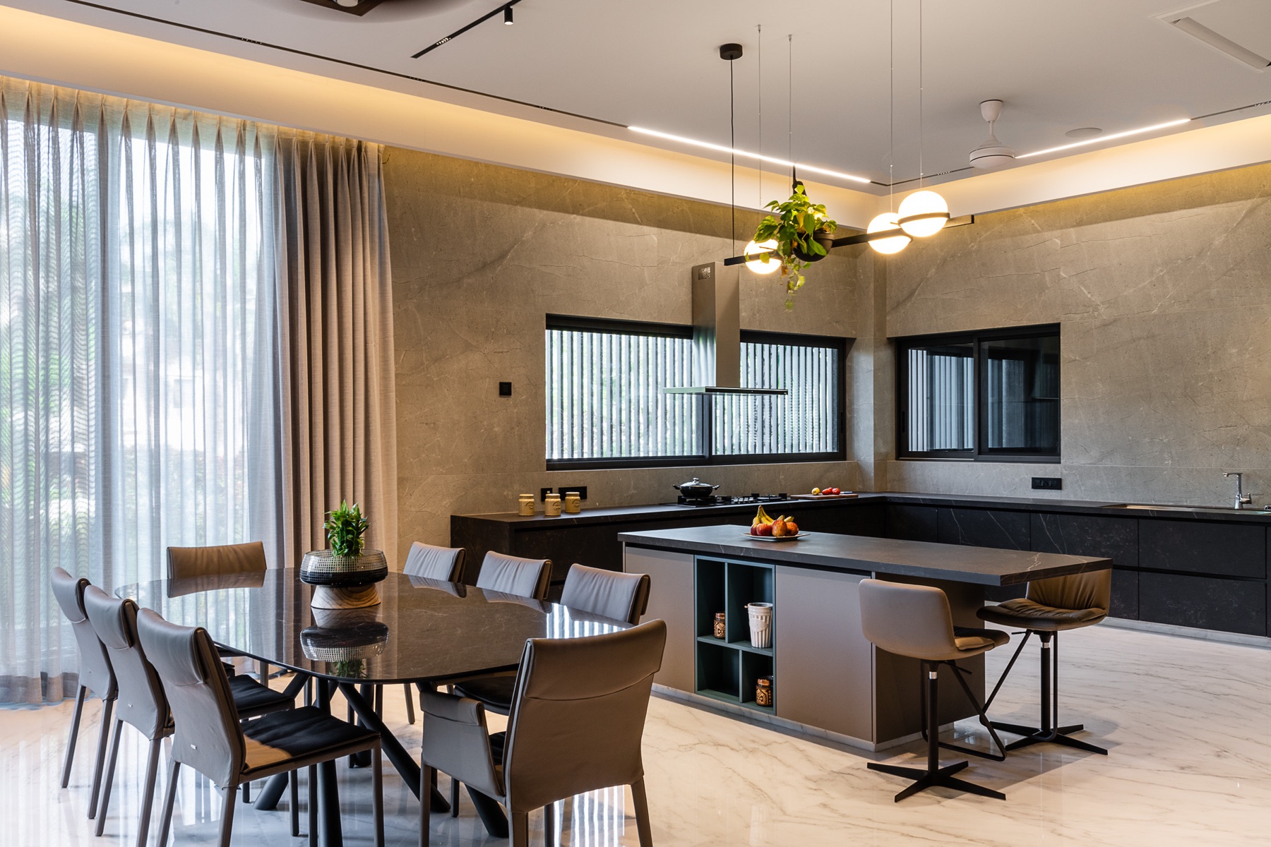 G.R. Asodaria kitchen and dining room